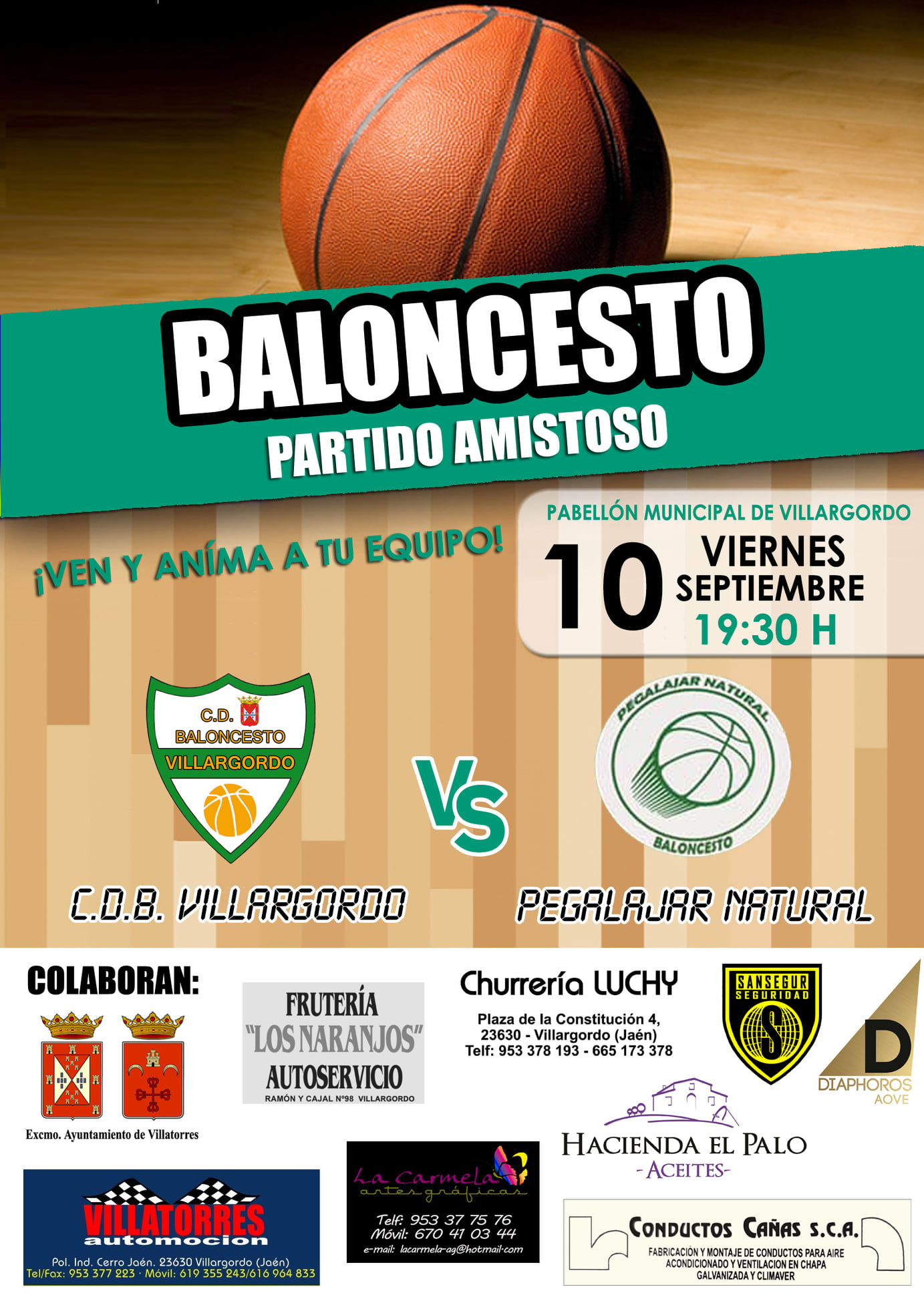 Partido de Baloncesto amistoso C.D.B Villargordo VS Pegalajar Natural
