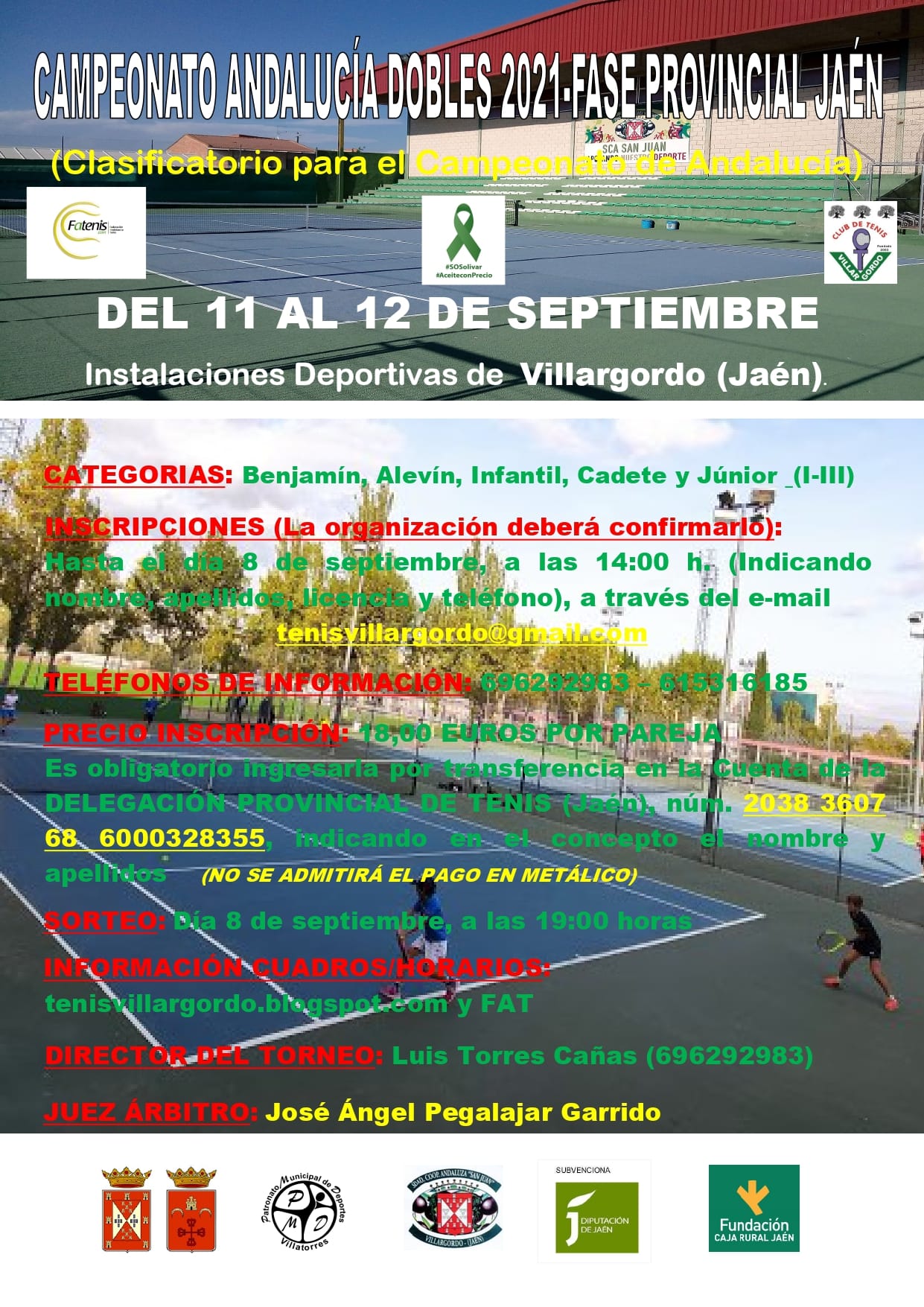 Campeonato Andalucía Dobles 2021-Fase Provincial Jaén