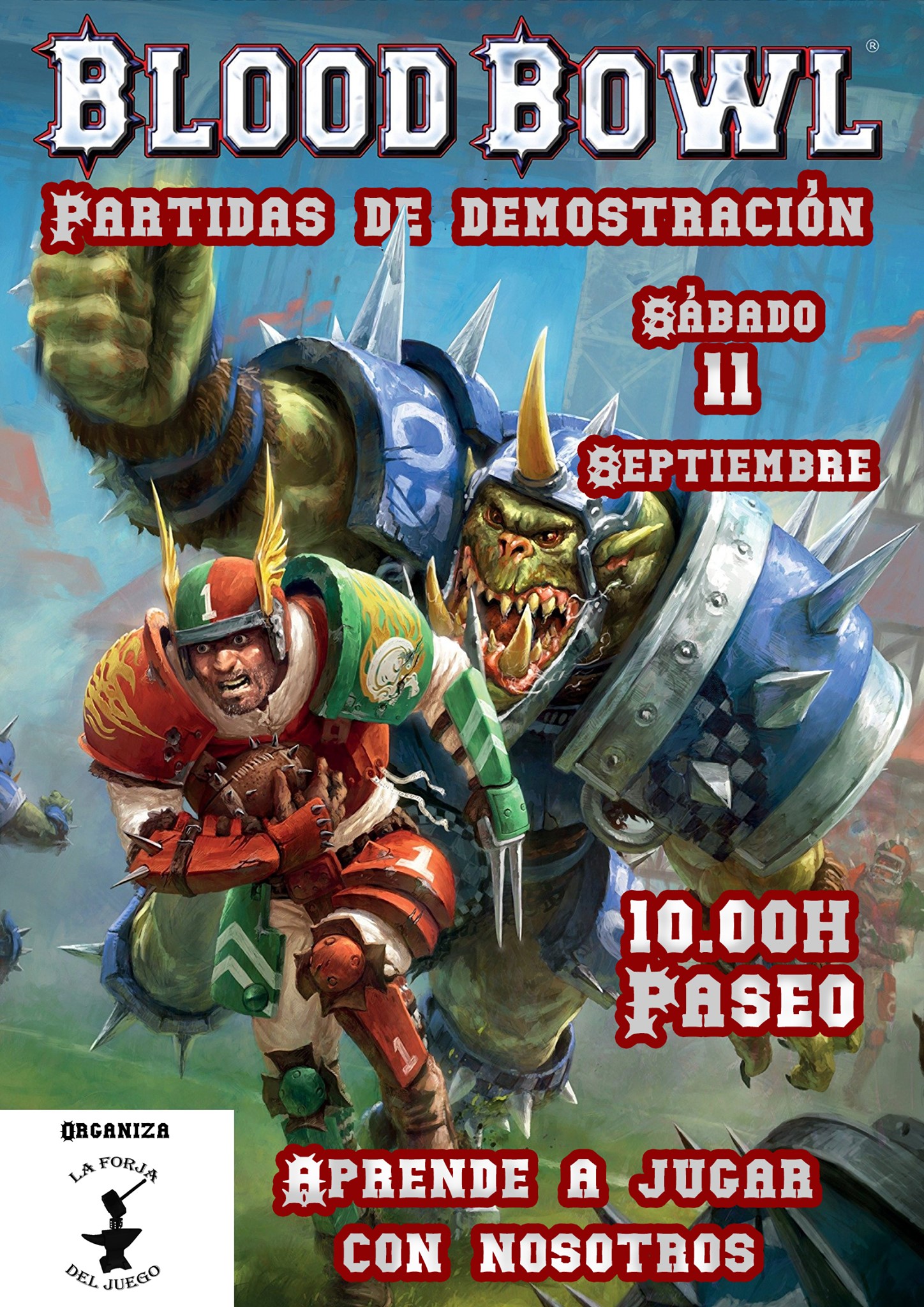 Partidas de demostración de Blood Bowl por la asociación La Forja del juego