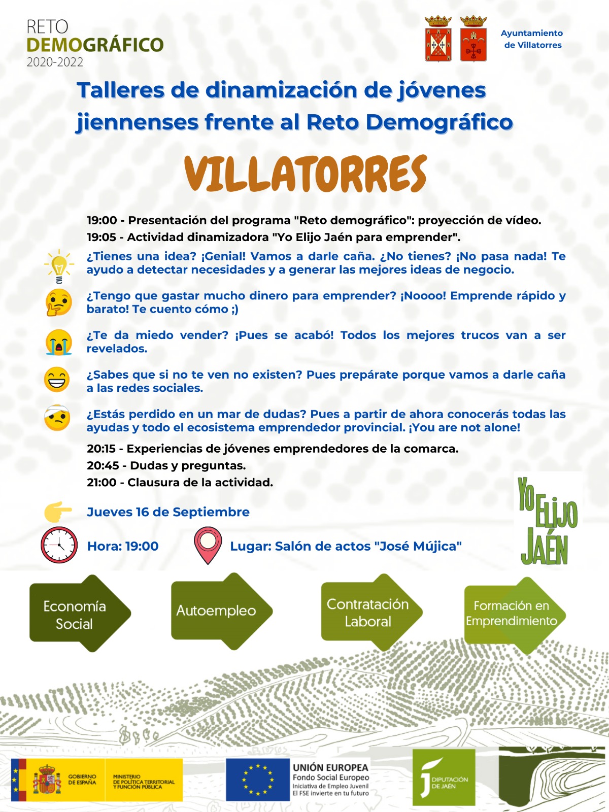 Talleres de dinamización jóvenes jienenses frente al reto demográfico