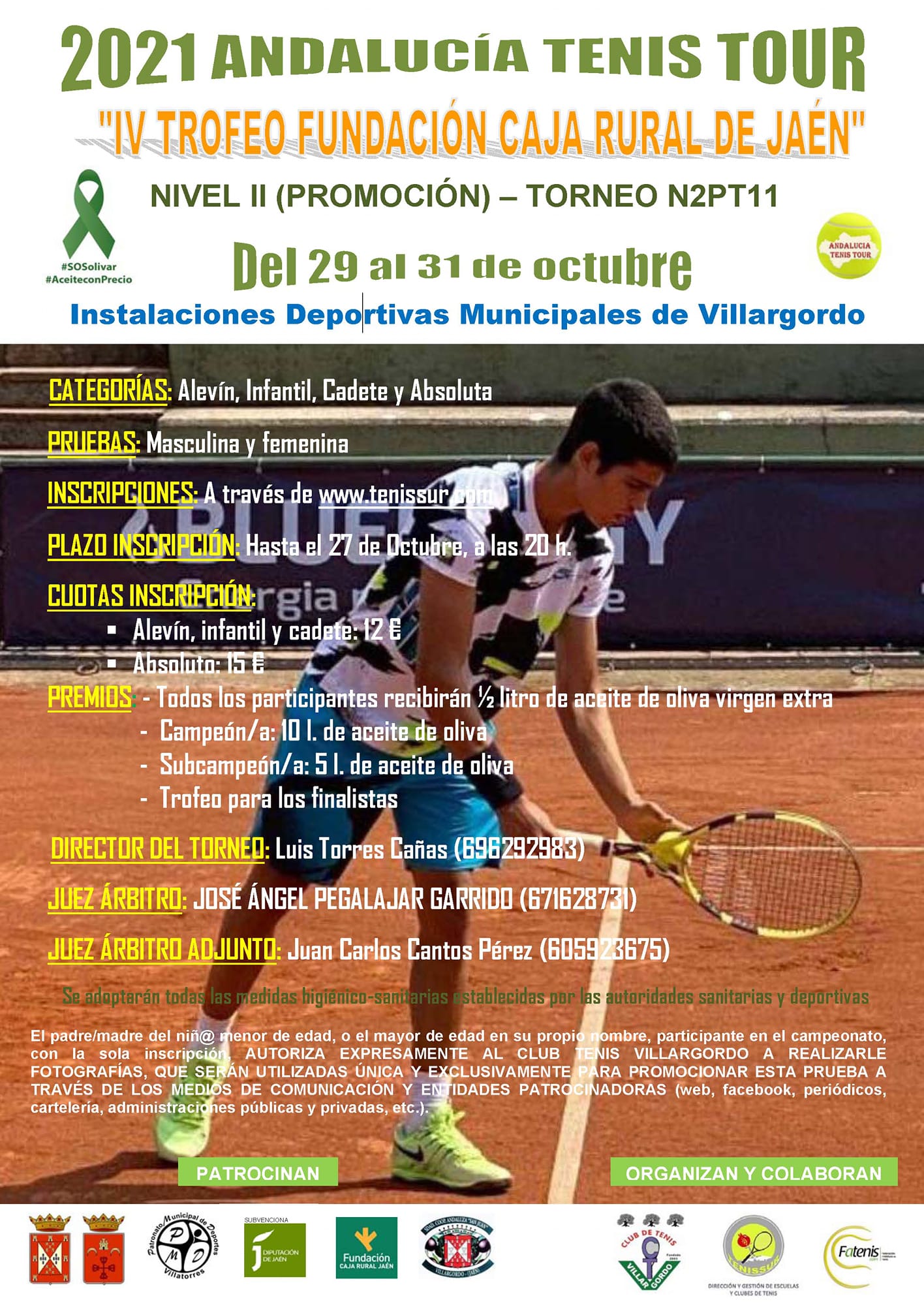 Abierta la inscripción al IV Trofeo de Tenis Caja Rural de Jaén