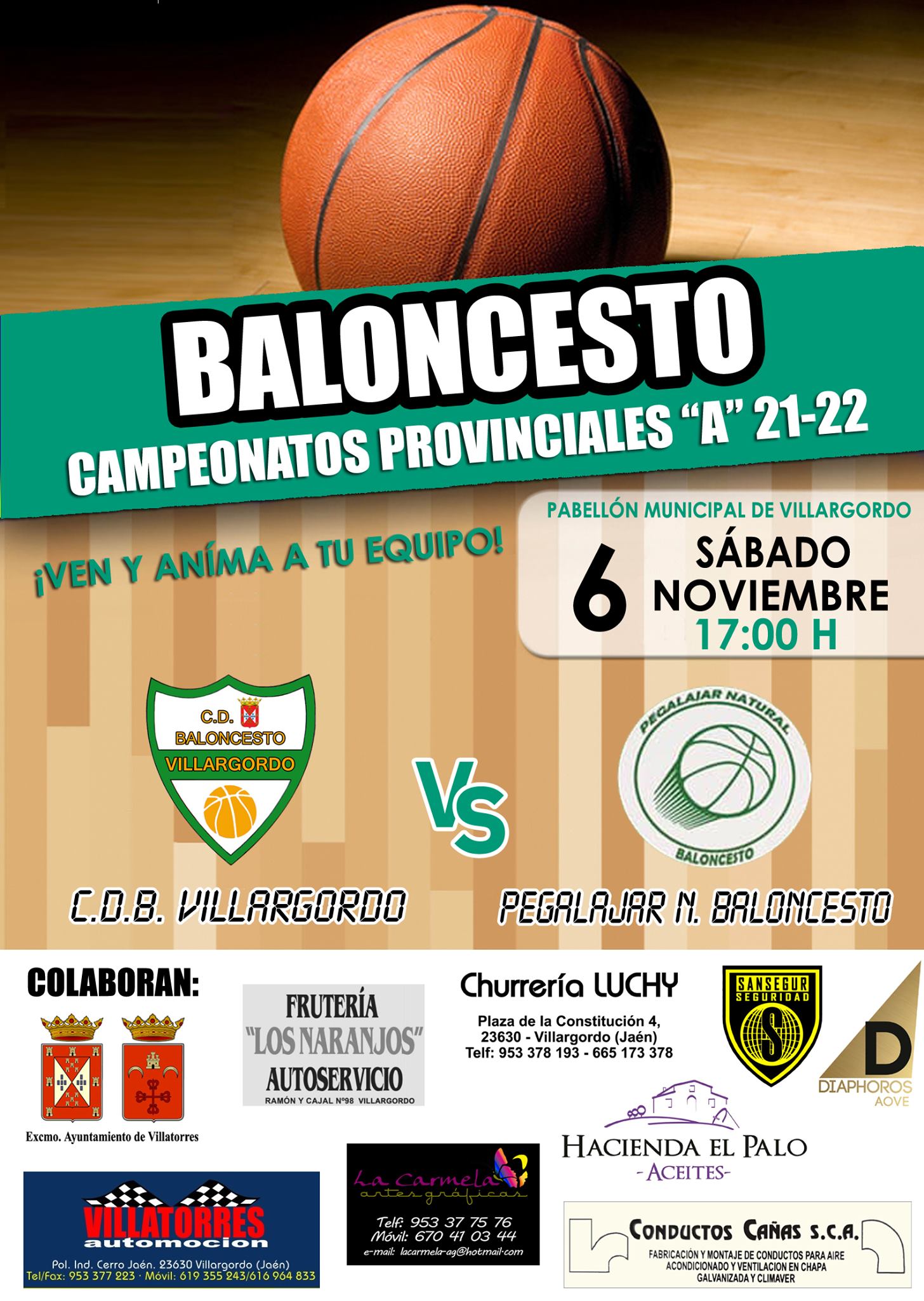 Partido de Baloncesto C.D.B Villargordo vs Pegalajar. N. Baloncesto  
