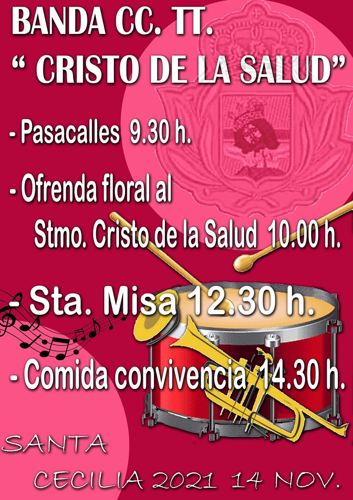 Actos Santa Cecilia Banda CC.TT Cristo de la Salud