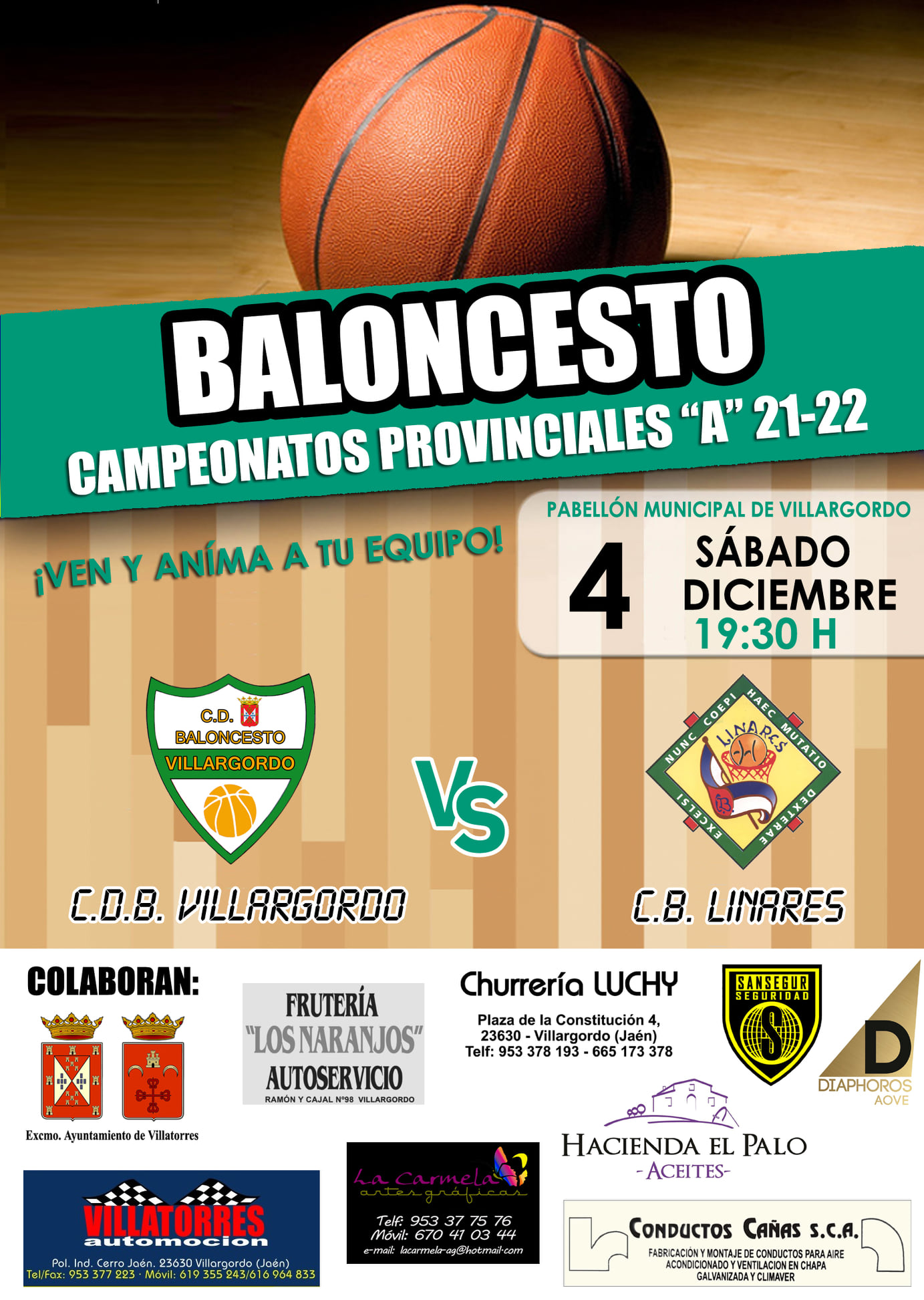 Partido de Baloncesto C.D.B. Villargordo vs C.B Linares