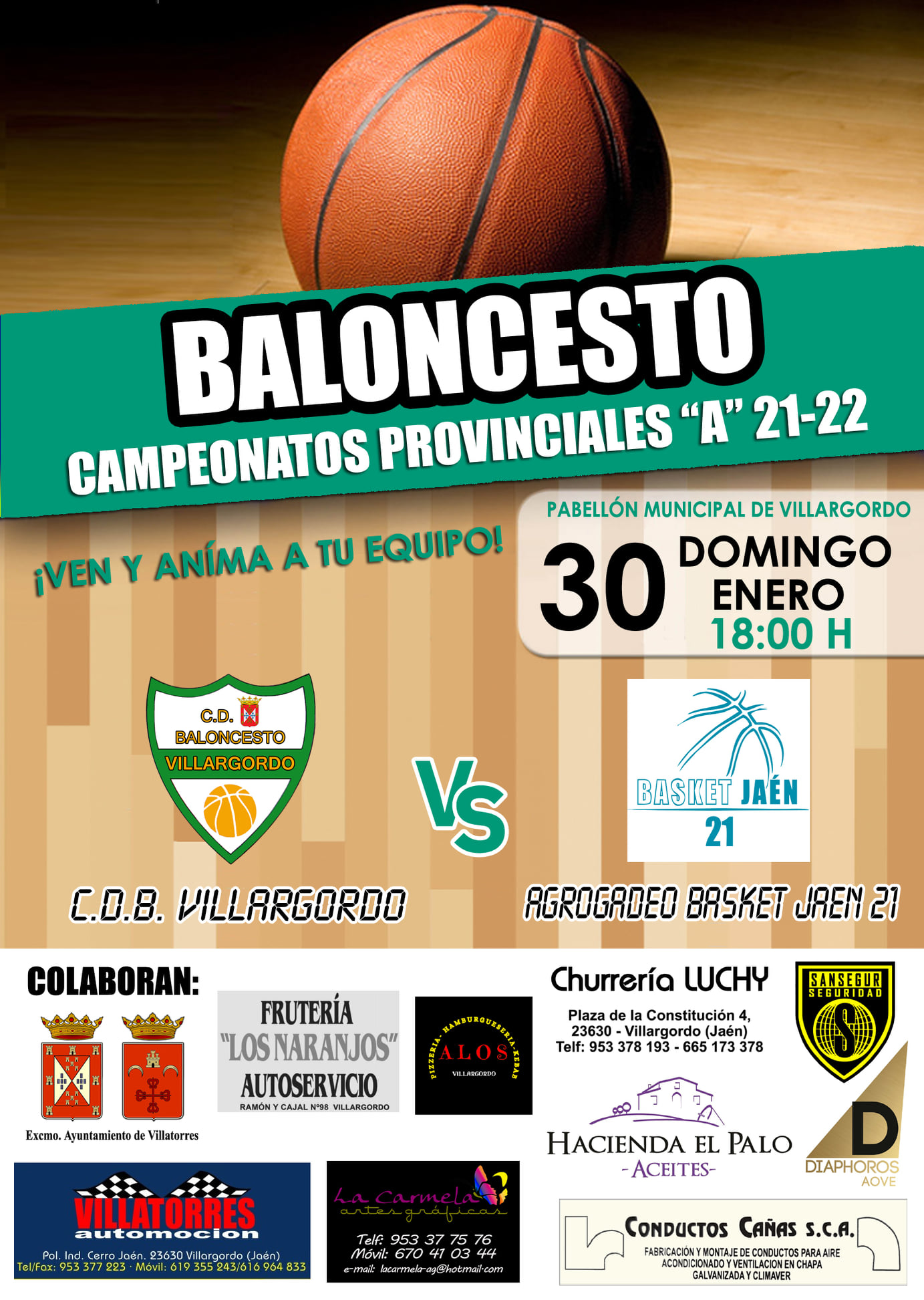 Partido de Baloncesto C.D.B Villargordo Vs Agrogadeo Basket Jaén 21