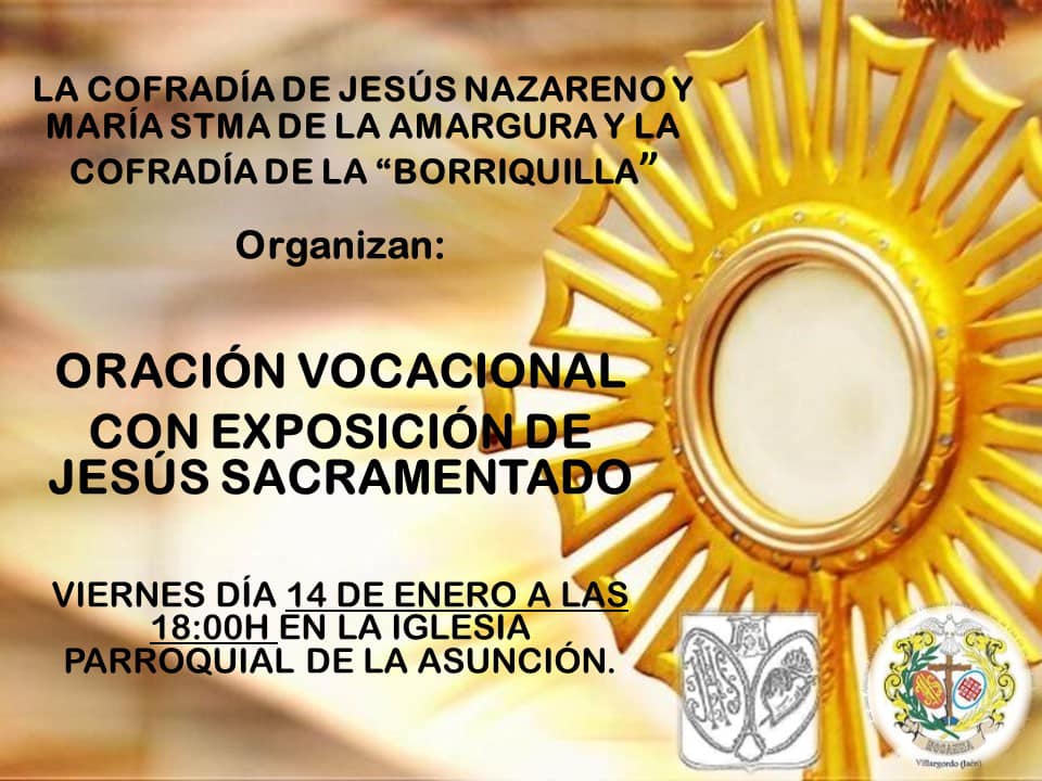 Oración vocacional con exposición de Jesús Sacramentado