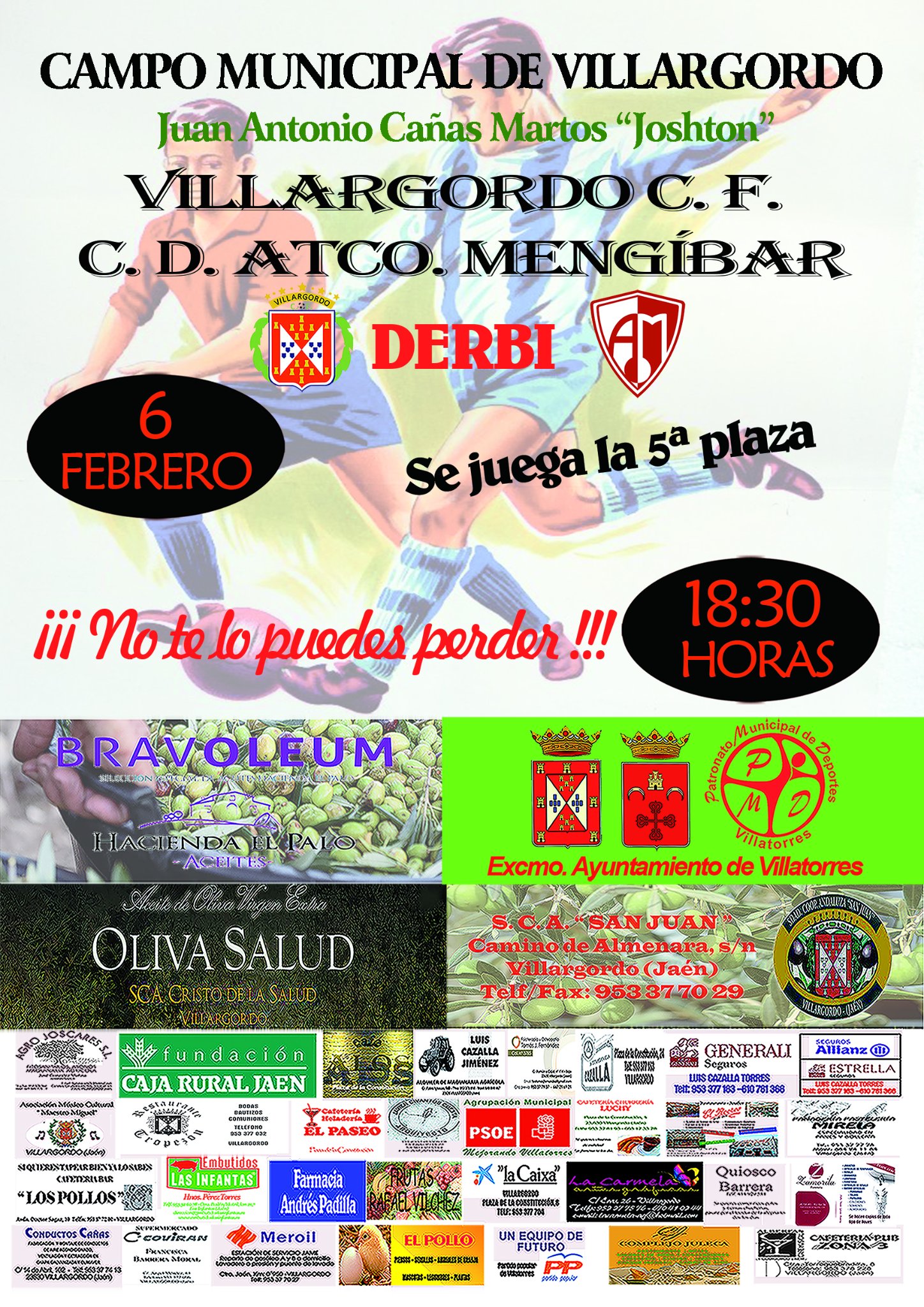 Partido de Fútbol Villargordo C.F vs C.D. Atco. Mengibar