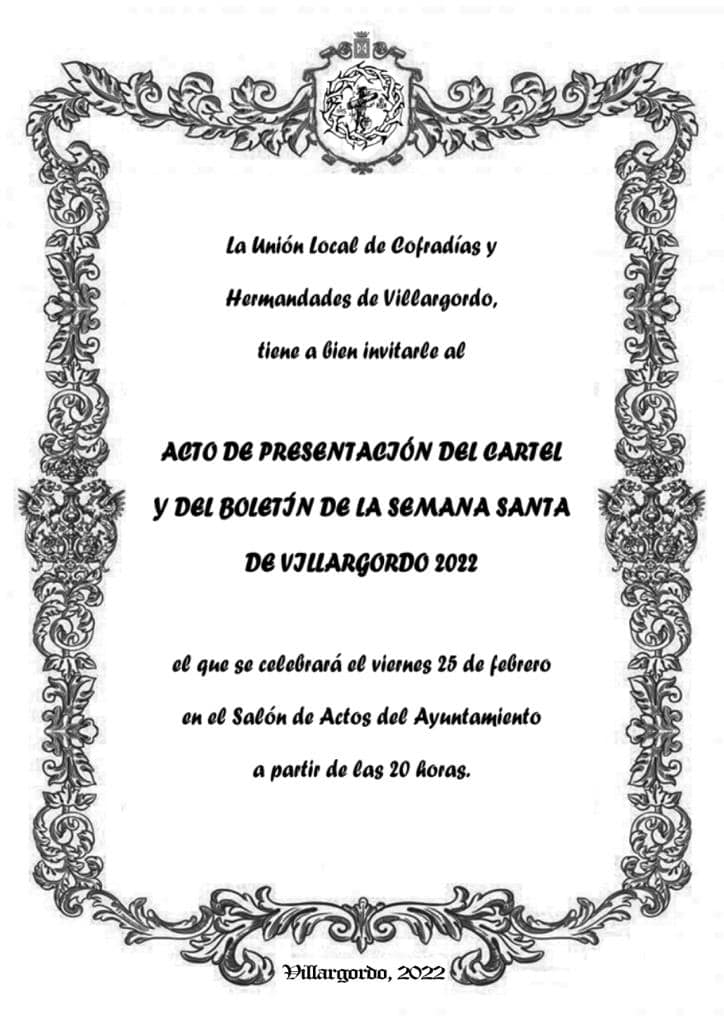 Presentación del cartel de Semana Santa 2022