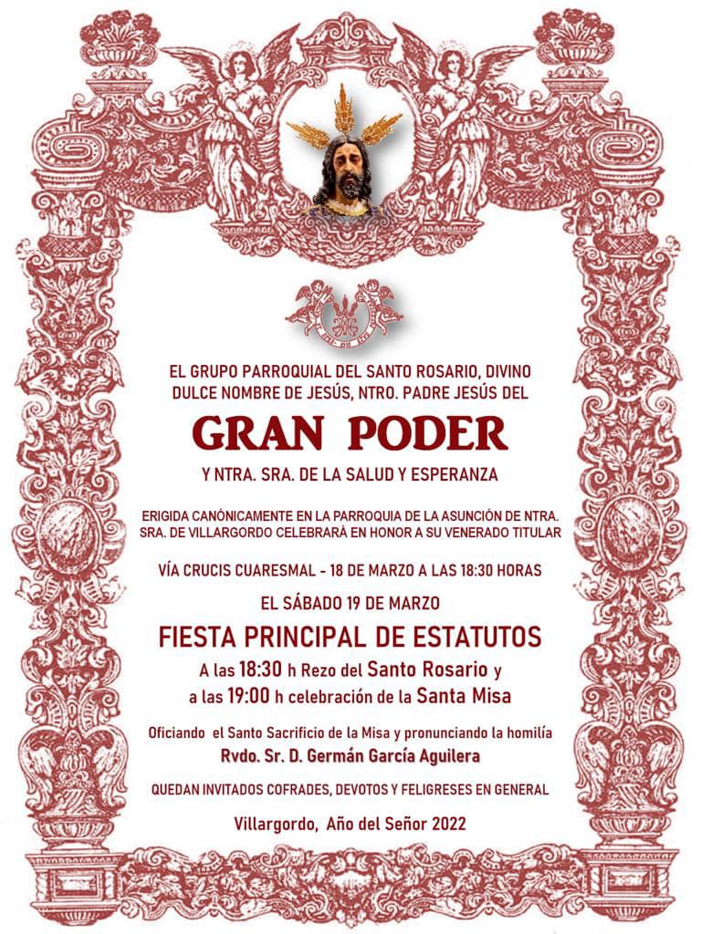 ctos cuaresmales del Grupo Parroquial del Gran Poder y la Esperanza