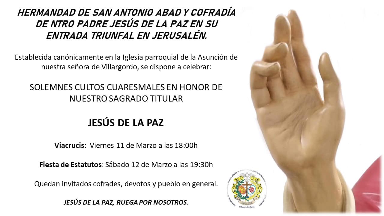 Actos cuaresmales de la Cofradía de la Borriquita