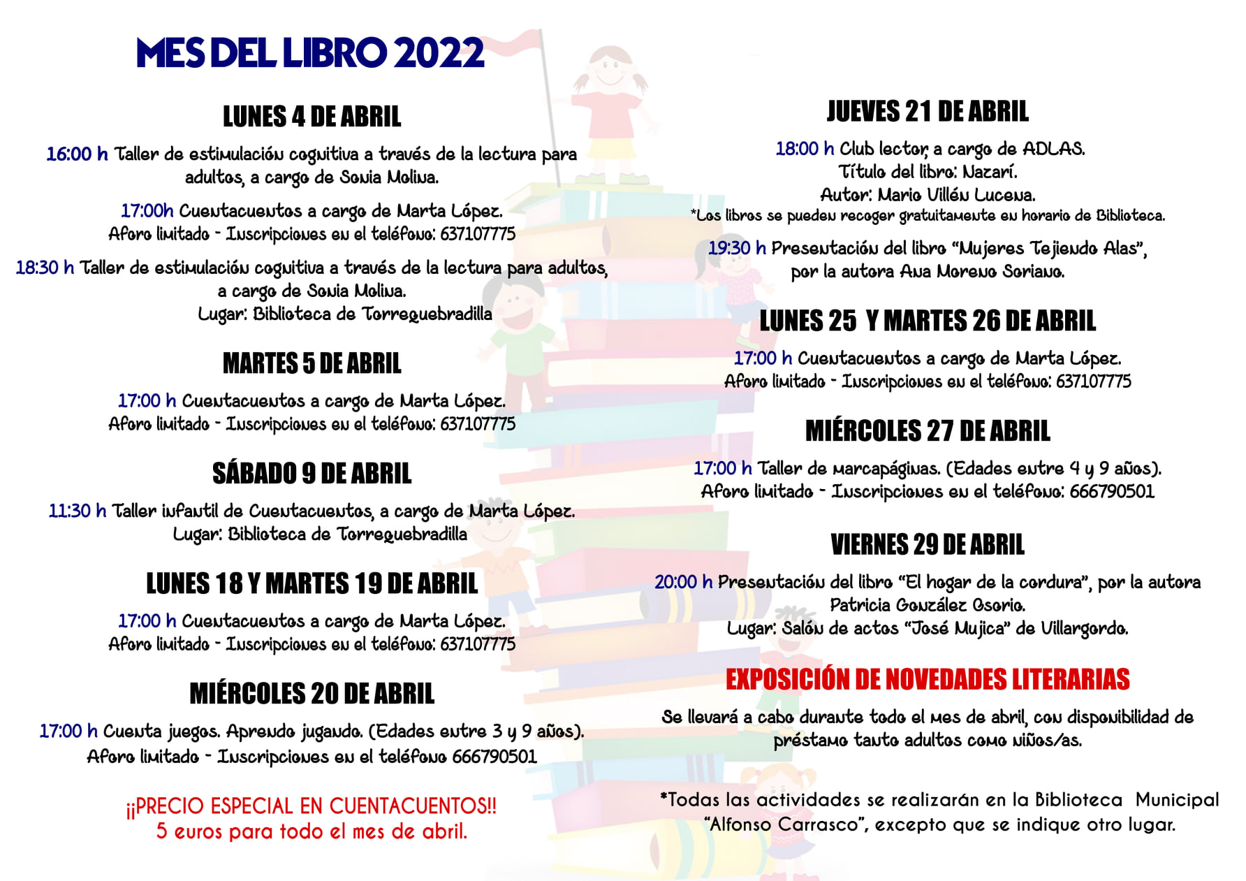 Actividades del Mes del libro