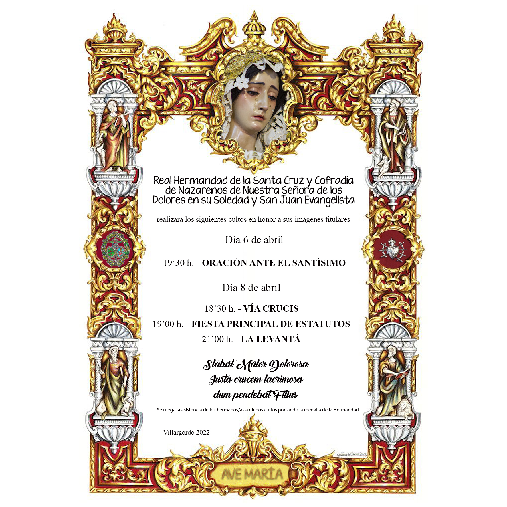 Actos cuaresmales Cofradía de los Dolores y San Juan Evangelista