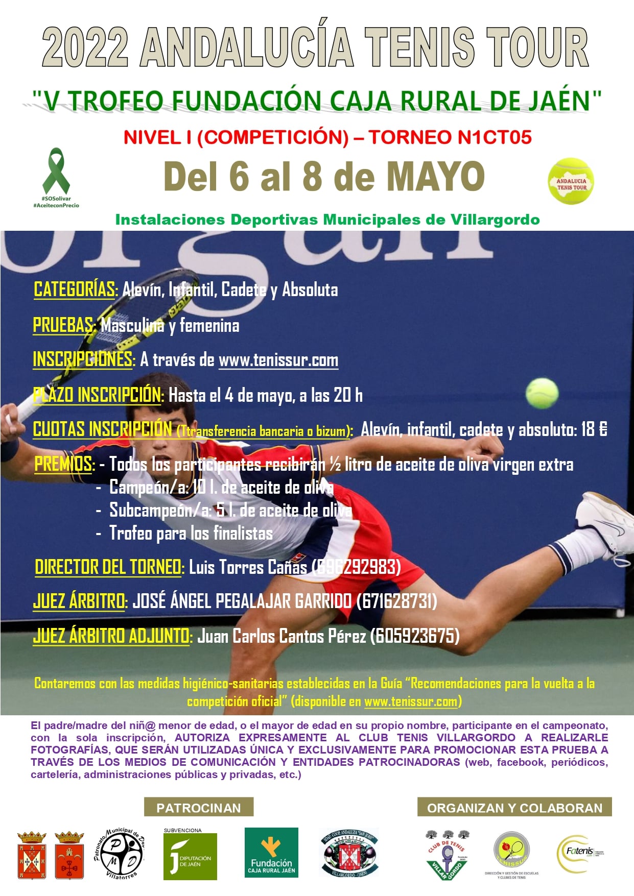Abierta la inscripción al V Trofeo de Tenis Fundación Caja Rural de Jaén