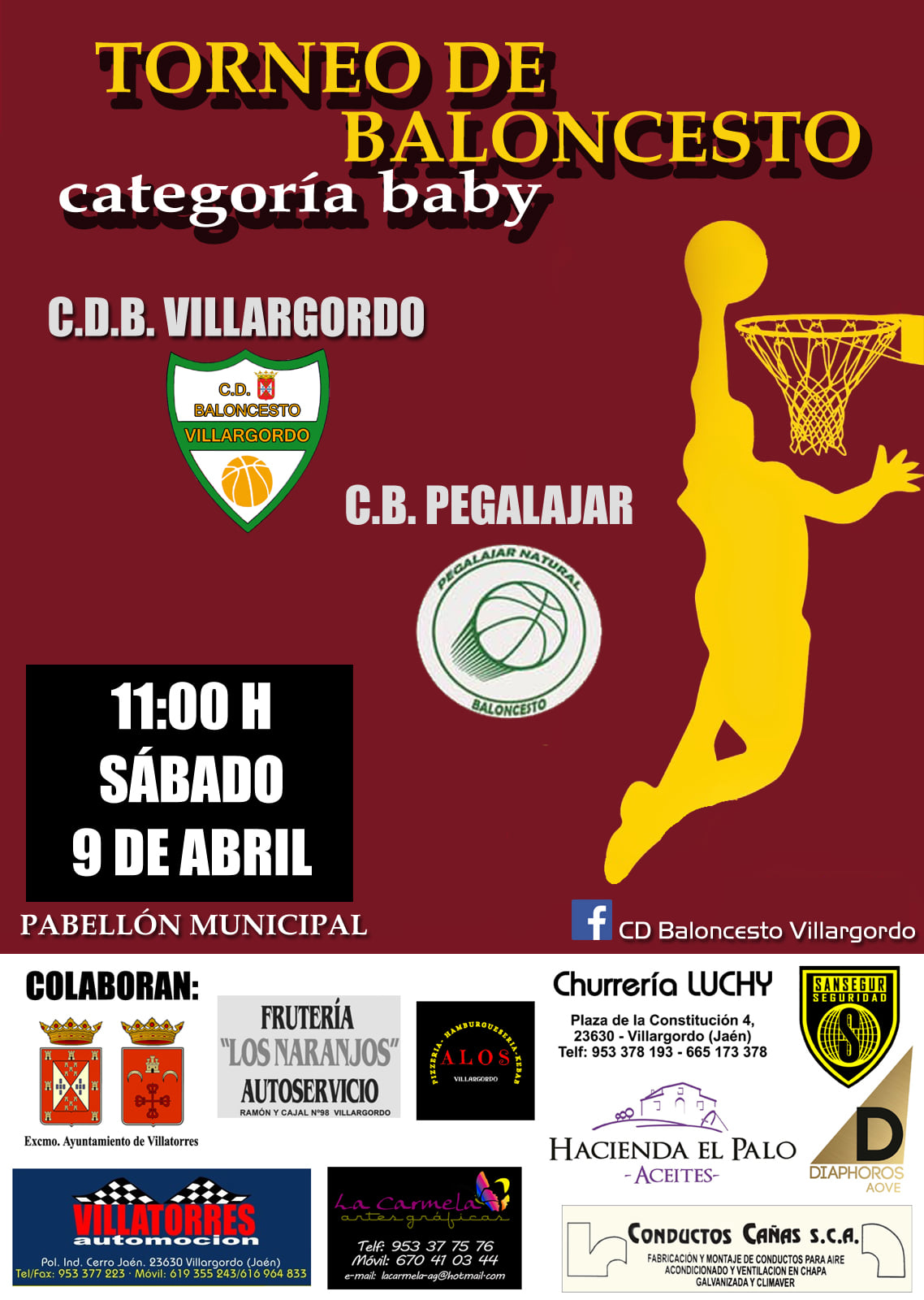 Torneo Baloncesto Categoría Baby C.D.B Villargordo - C.B Pegalajar
