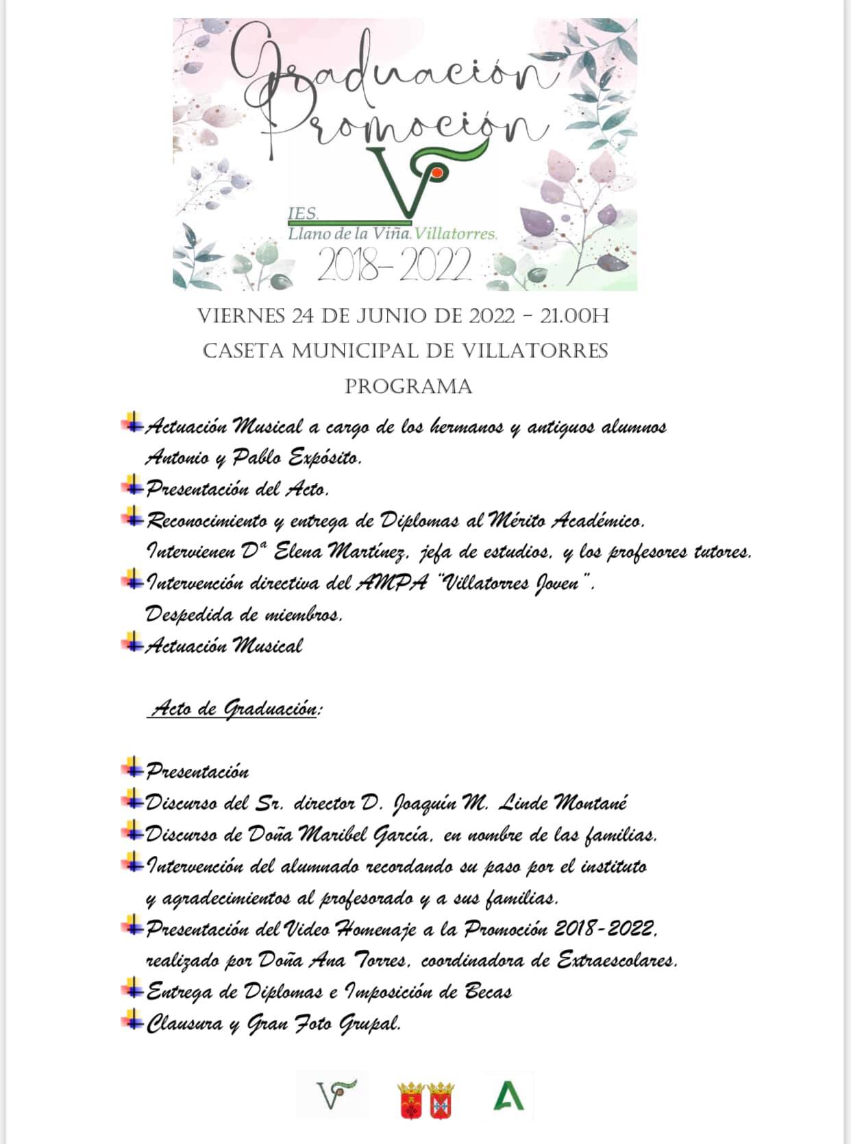 Graduación alumnado I.E.S Llano de la Viña