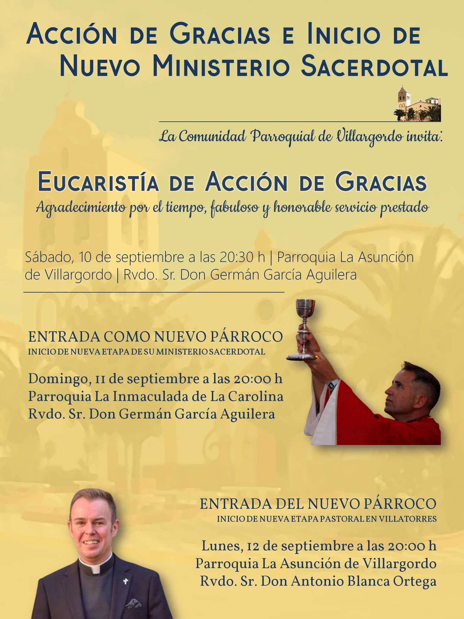 Acción de Gracias e inicio de nuevo ministerio sacerdotal