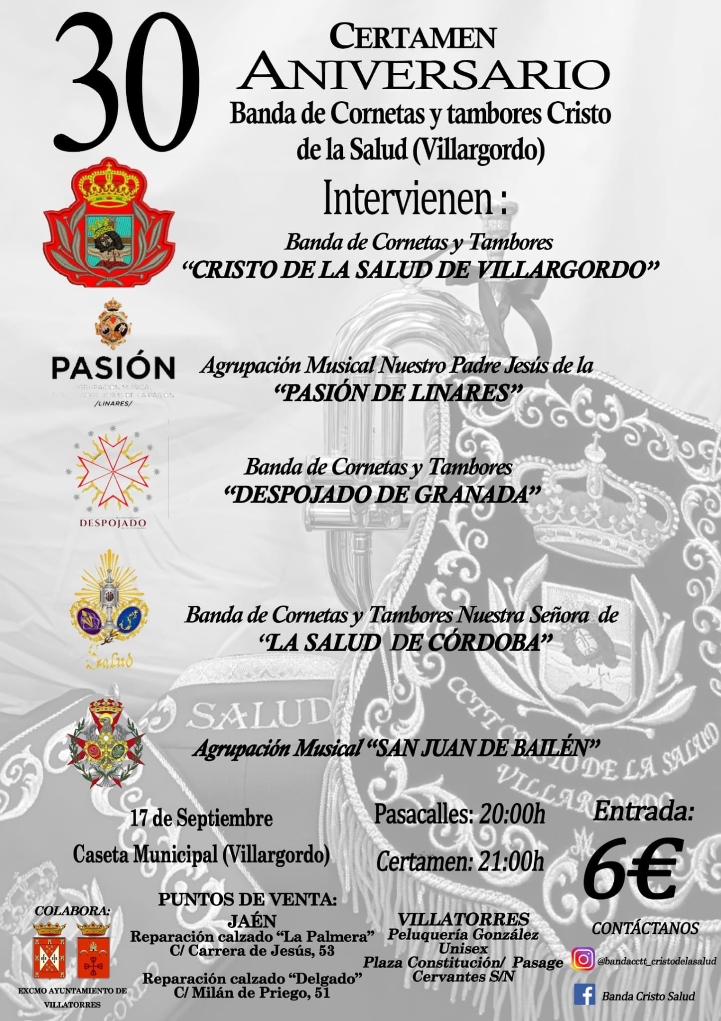 30 Certamen Aniversario Banda de Cornetas y Tambores Cristo de la Salud