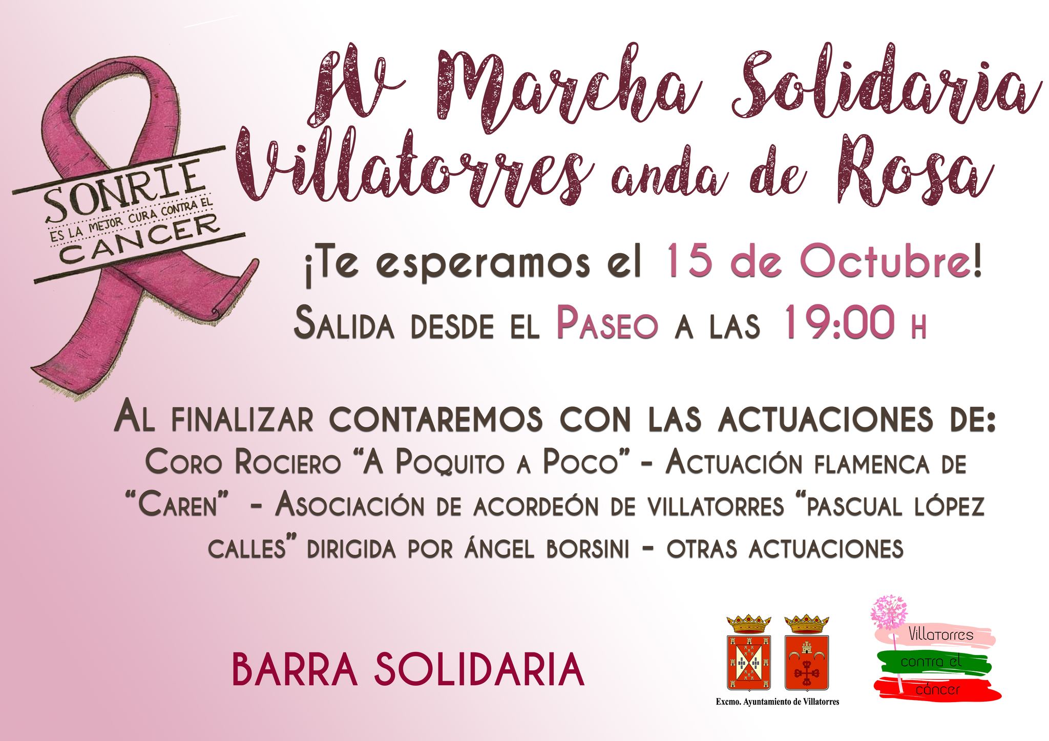 Marcha Solidaria Villatorres anda de rosa