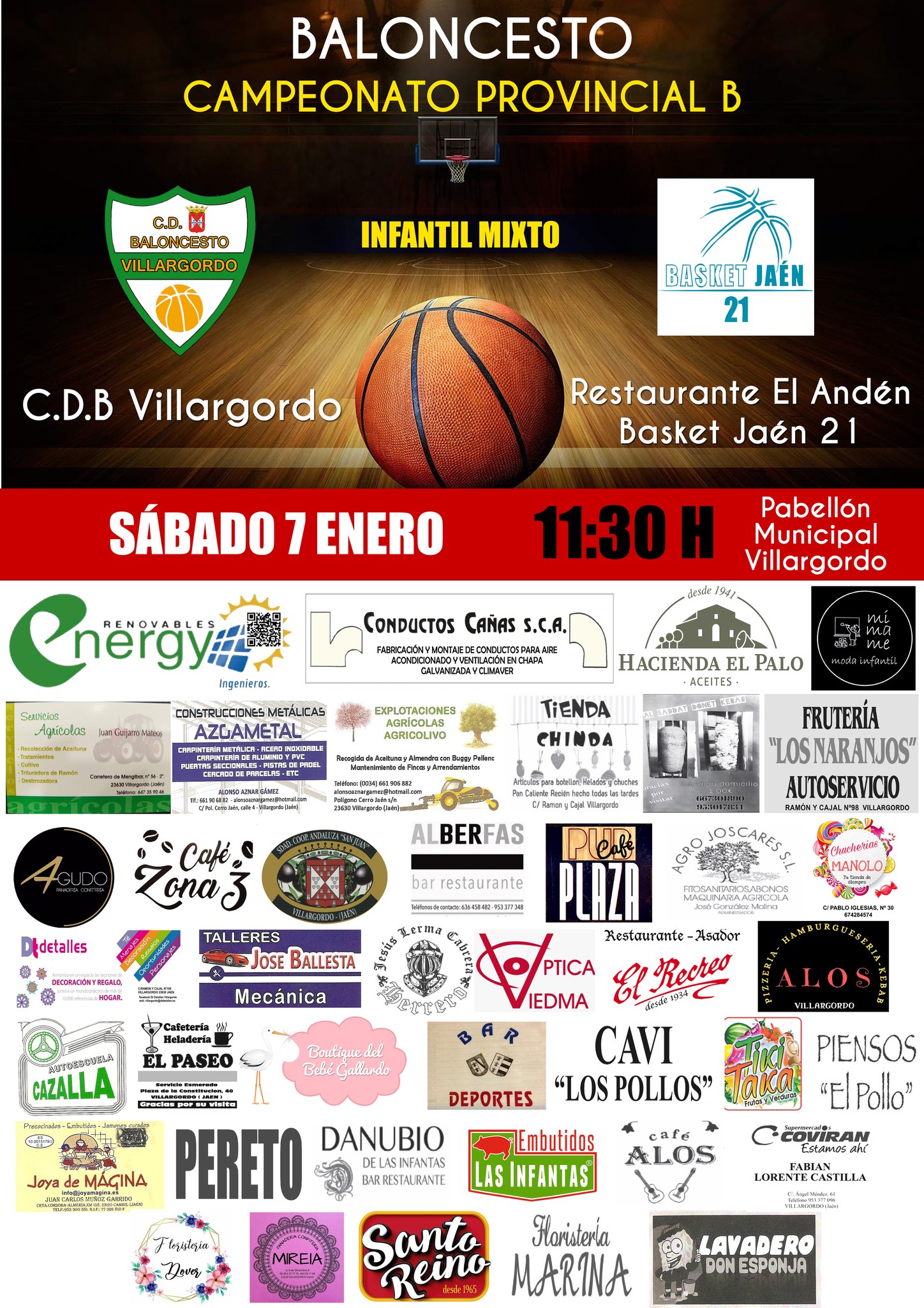 Partido de Baloncesto C.D.B Villargordo Vs Restaurante el Anden Basket Jaén 21