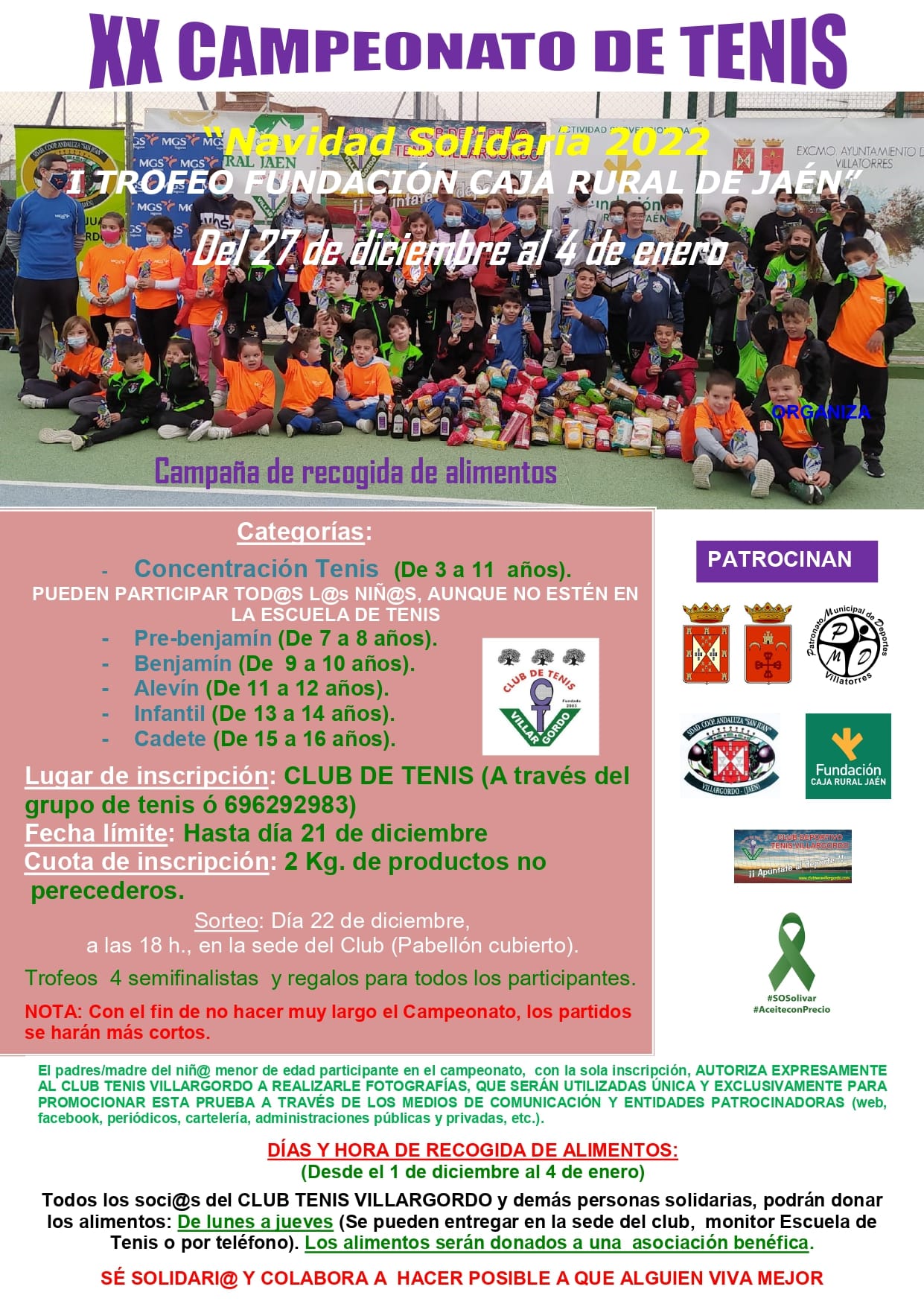 XX Campeonato de Tenis Navidad Solidaria