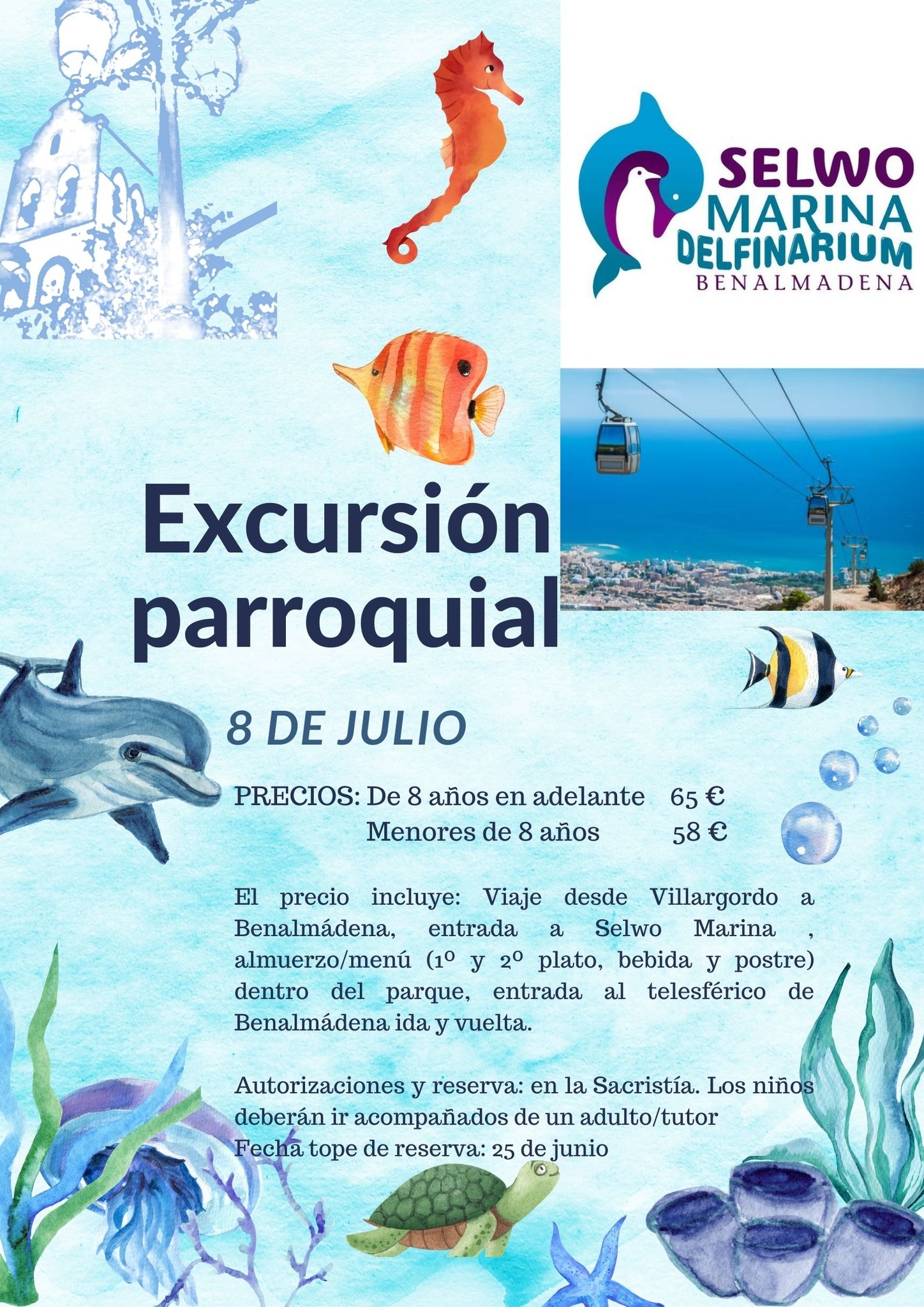 Excursión parroquial a Selwo Marina Delfinarium Benalmádena