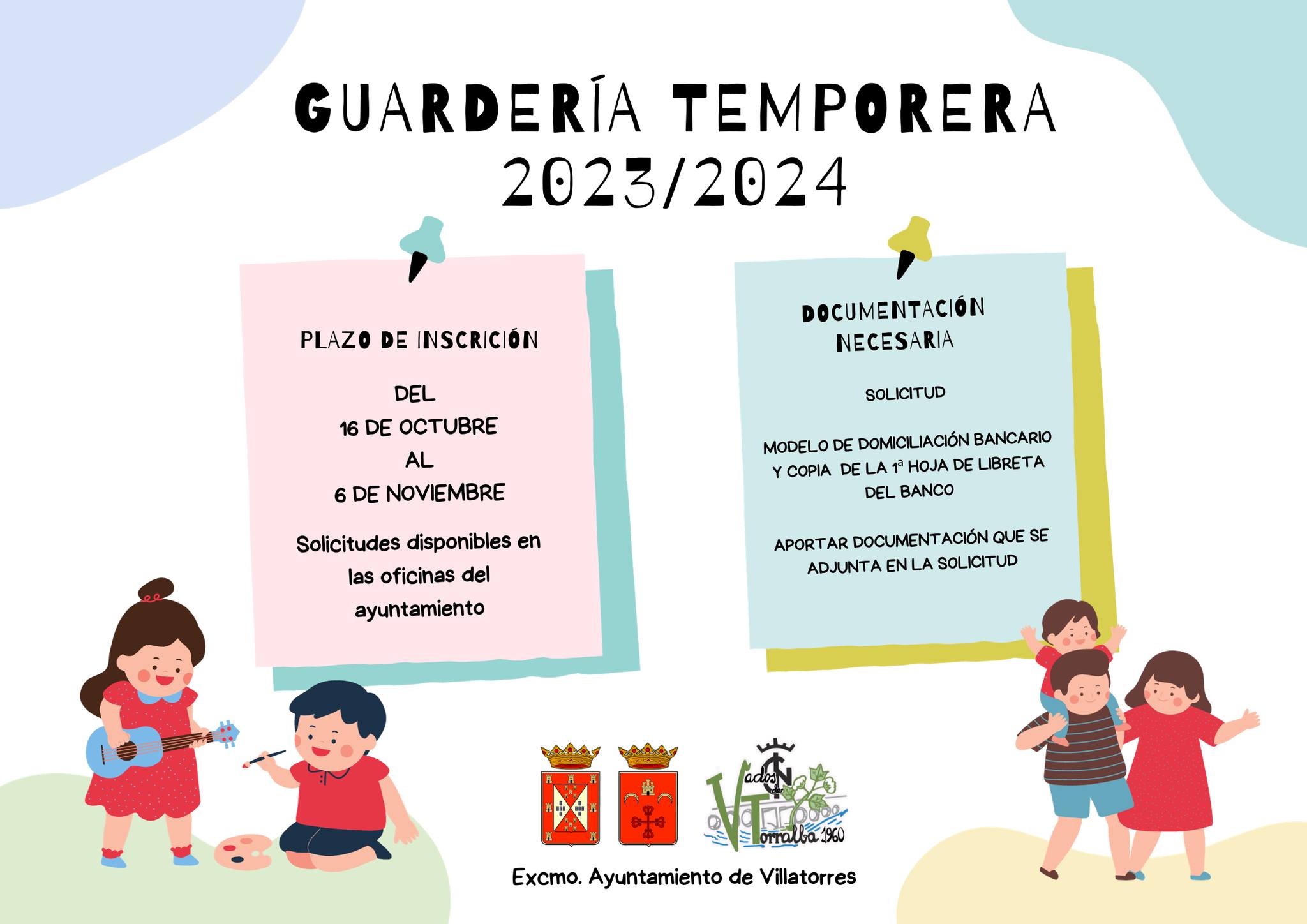 Abierta el plazo de inscripción a la Guardería Temporera