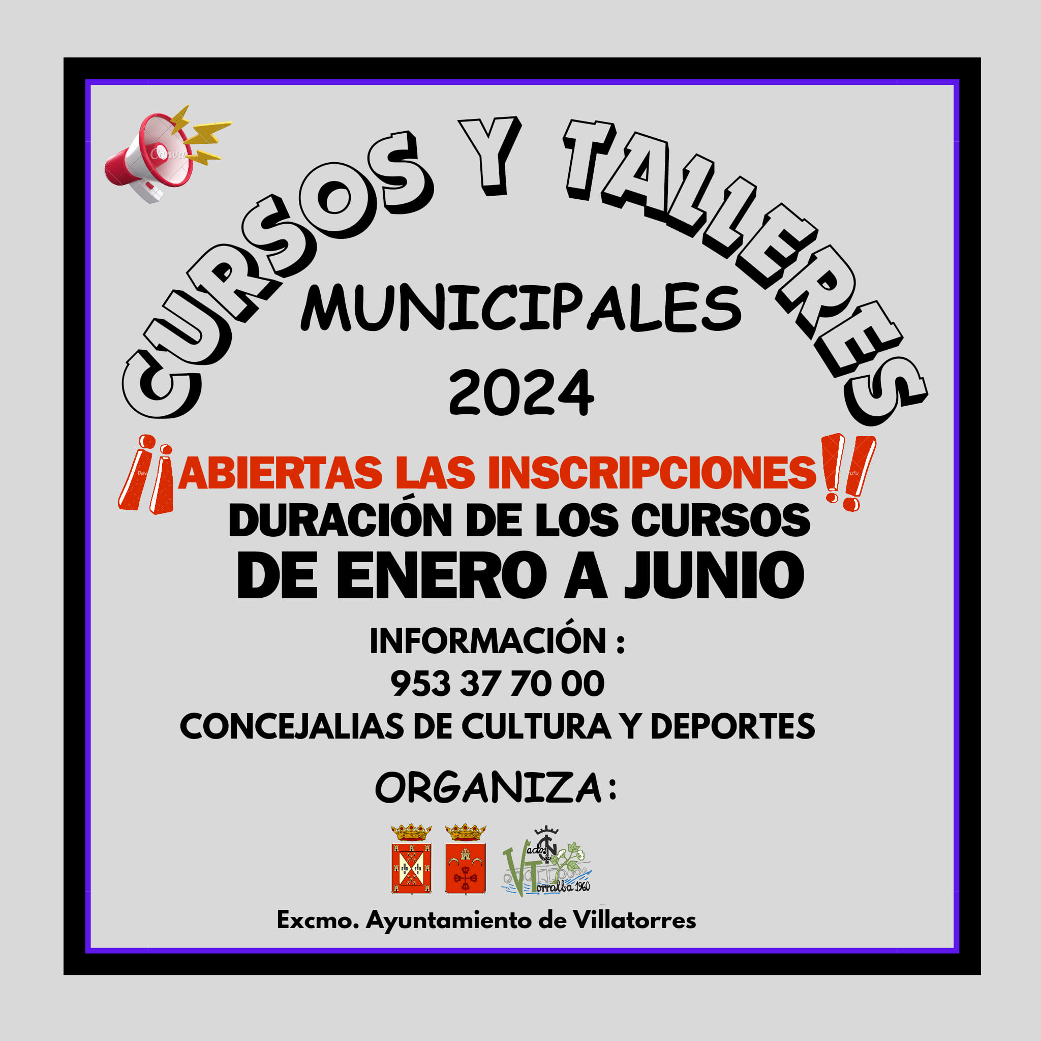 Cursos y talleres municipales 2024
