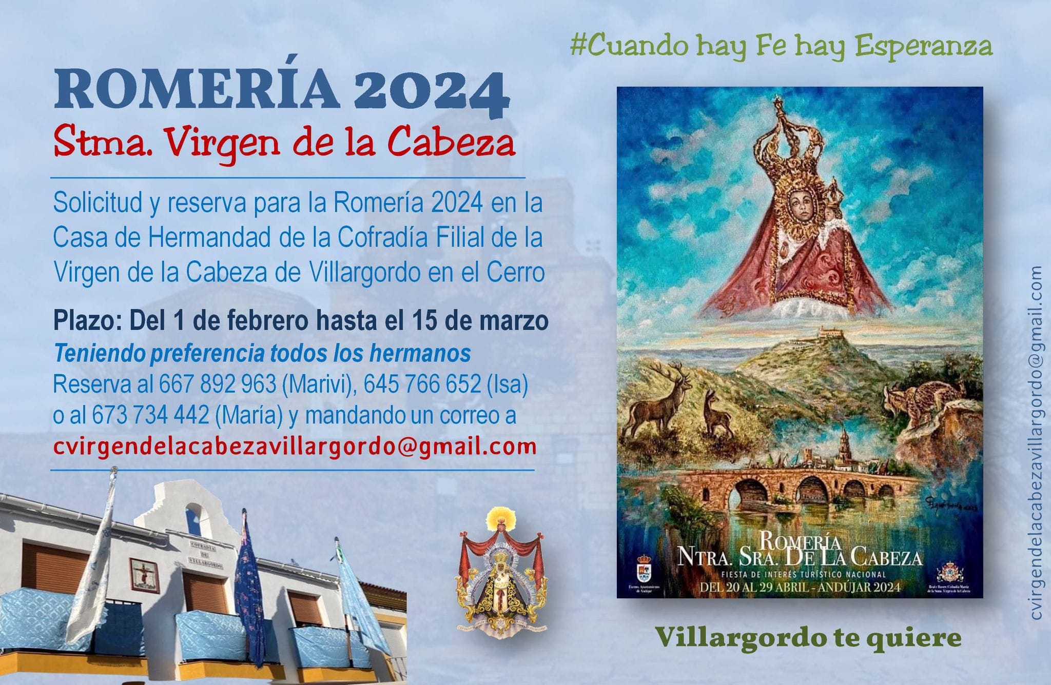 Solicitud y reserva Romería Virgen de la Cabeza 2024