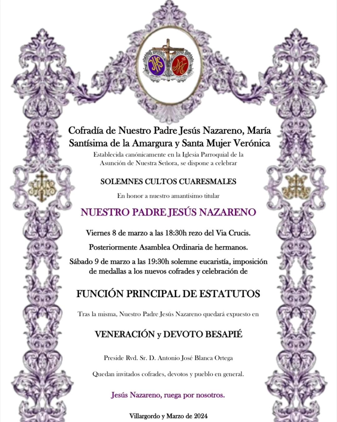 Actos cuaresmales Ntro. Padre Jesús y Amargura