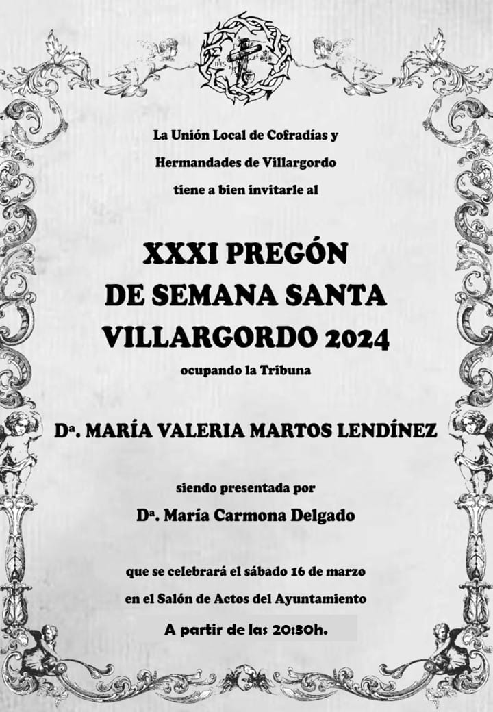 XXXI Pregón de Semana Santa 2024