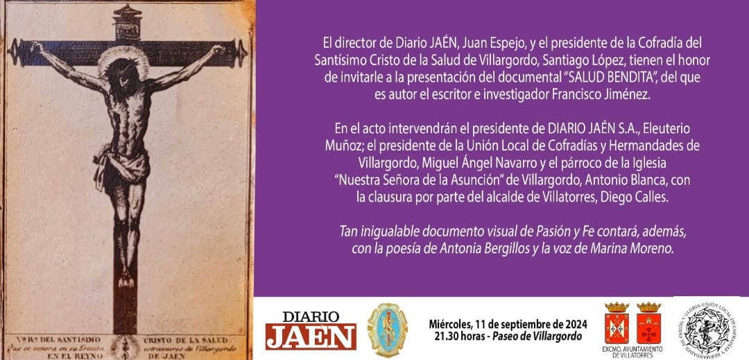 Presentación del documental Cristo de la Salud "Salud Bendita"