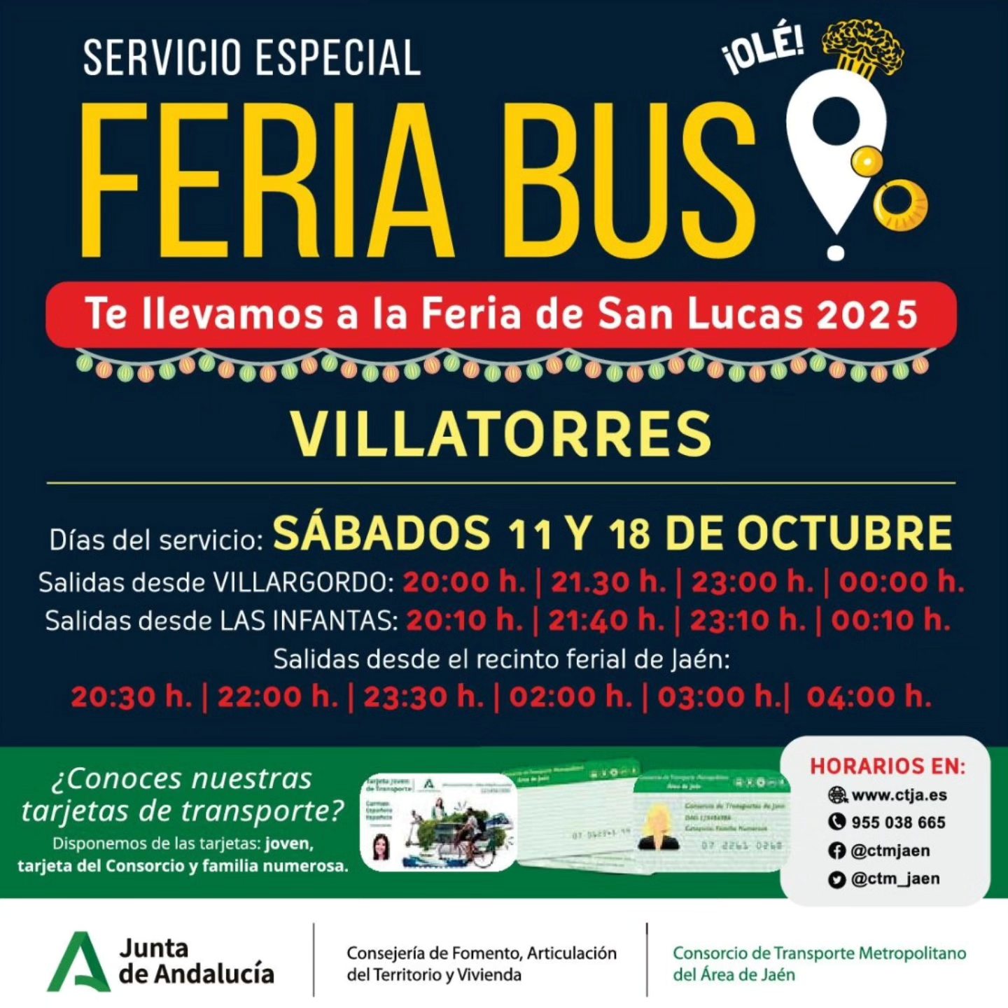 Autobus para la feria de San Lucas