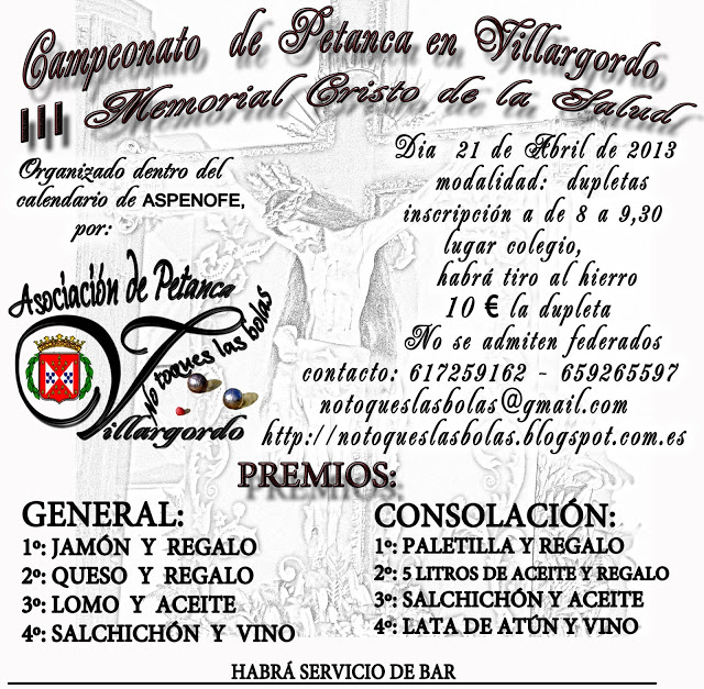 Campeonato de petanca abril 2013